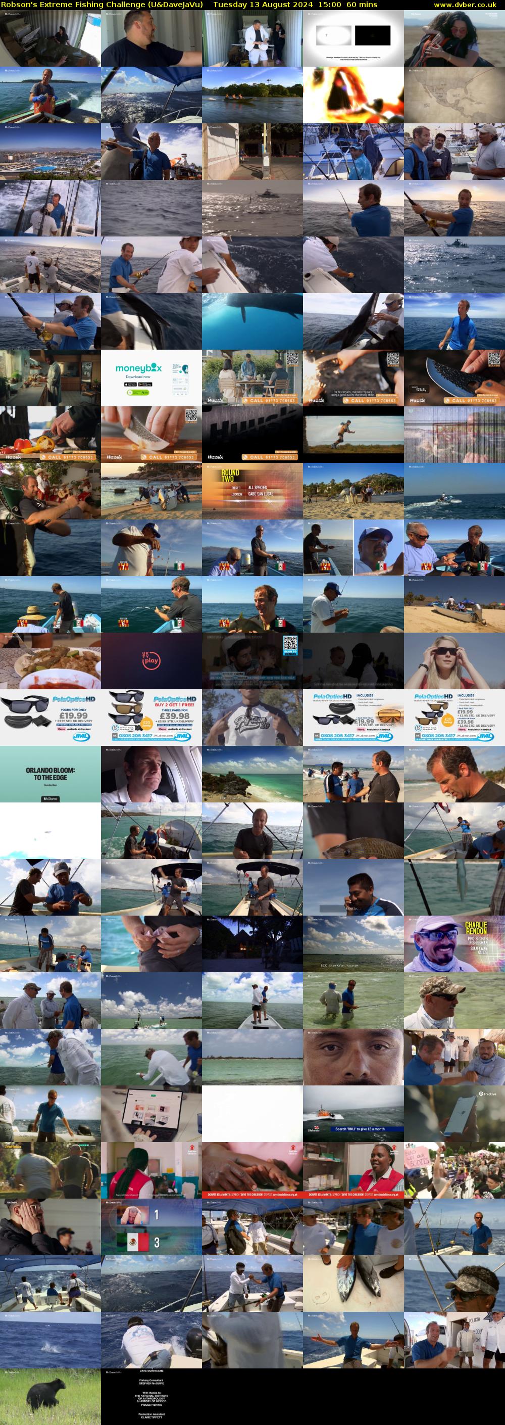 Robson's Extreme Fishing Challenge (U&DaveJaVu) Tuesday 13 August 2024 15:00 - 16:00