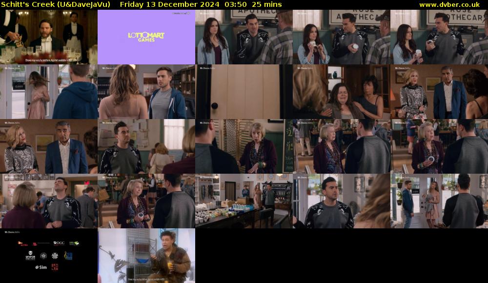 Schitt's Creek (U&DaveJaVu) Friday 13 December 2024 03:50 - 04:15