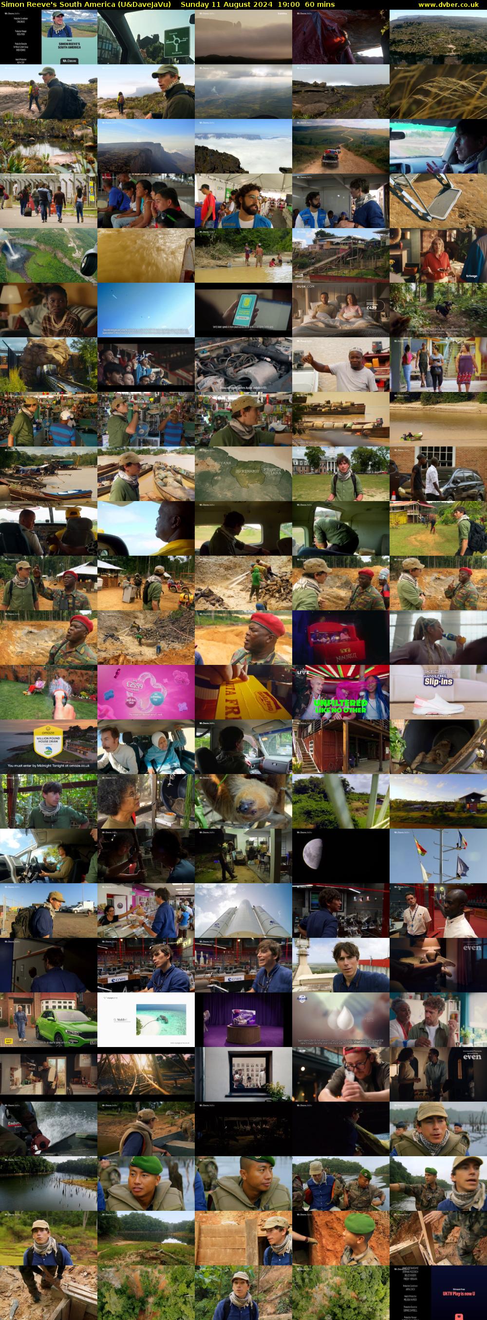Simon Reeve's South America (U&DaveJaVu) Sunday 11 August 2024 19:00 - 20:00