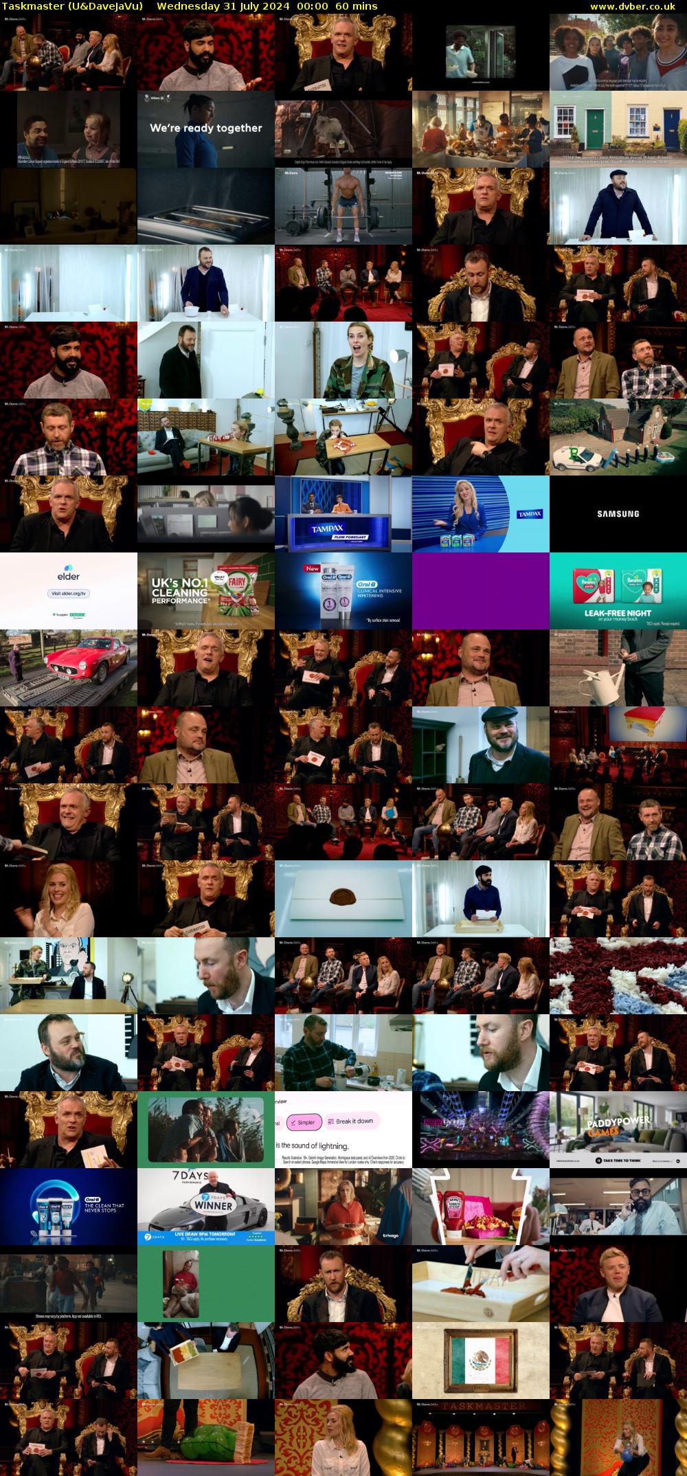 Taskmaster (U&DaveJaVu) Wednesday 31 July 2024 00:00 - 01:00