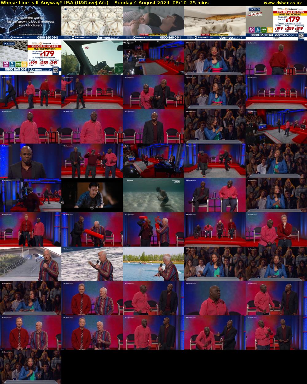 Whose Line Is It Anyway? USA (U&DaveJaVu) Sunday 4 August 2024 08:10 - 08:35