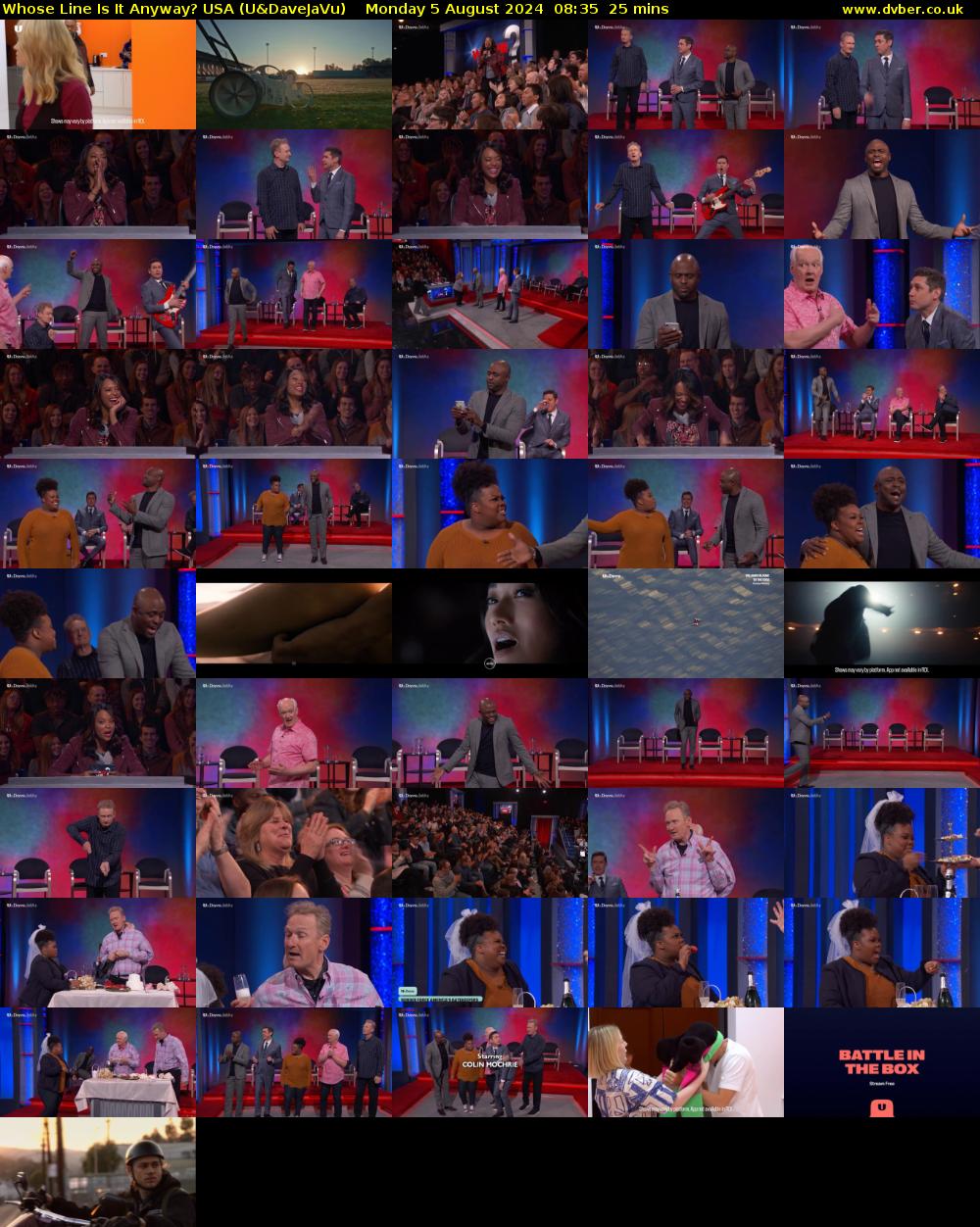 Whose Line Is It Anyway? USA (U&DaveJaVu) Monday 5 August 2024 08:35 - 09:00