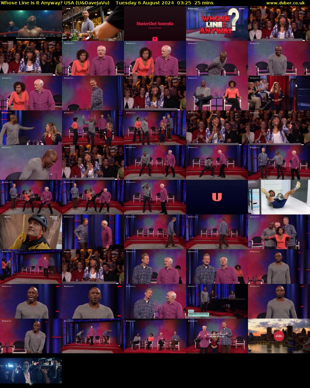 Whose Line Is It Anyway? USA (U&DaveJaVu) Tuesday 6 August 2024 03:25 - 03:50