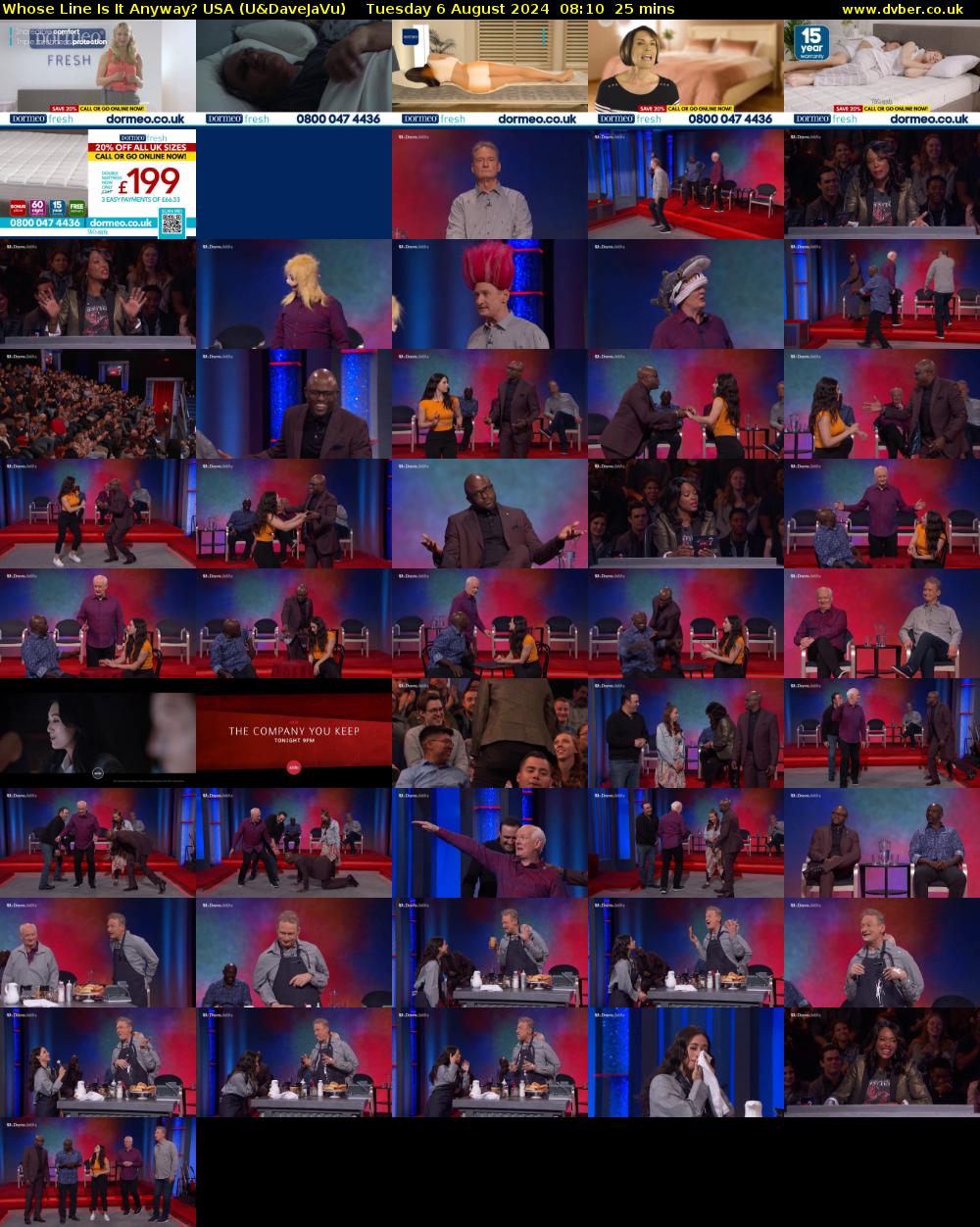 Whose Line Is It Anyway? USA (U&DaveJaVu) Tuesday 6 August 2024 08:10 - 08:35