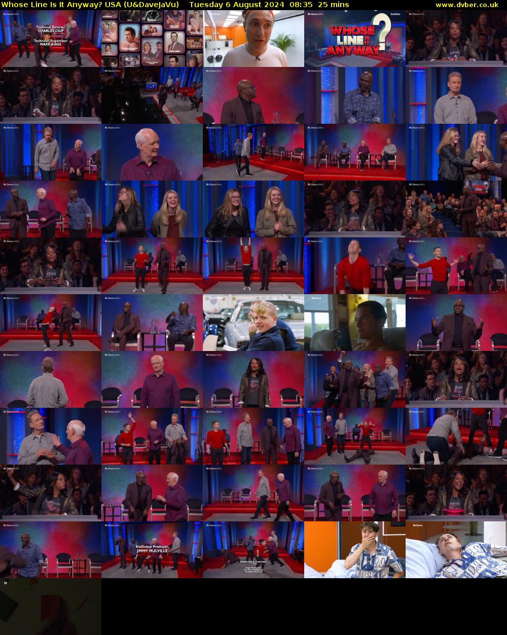 Whose Line Is It Anyway? USA (U&DaveJaVu) Tuesday 6 August 2024 08:35 - 09:00