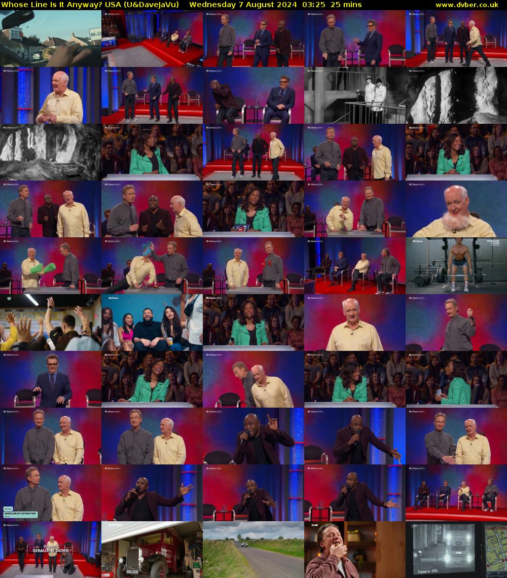 Whose Line Is It Anyway? USA (U&DaveJaVu) Wednesday 7 August 2024 03:25 - 03:50
