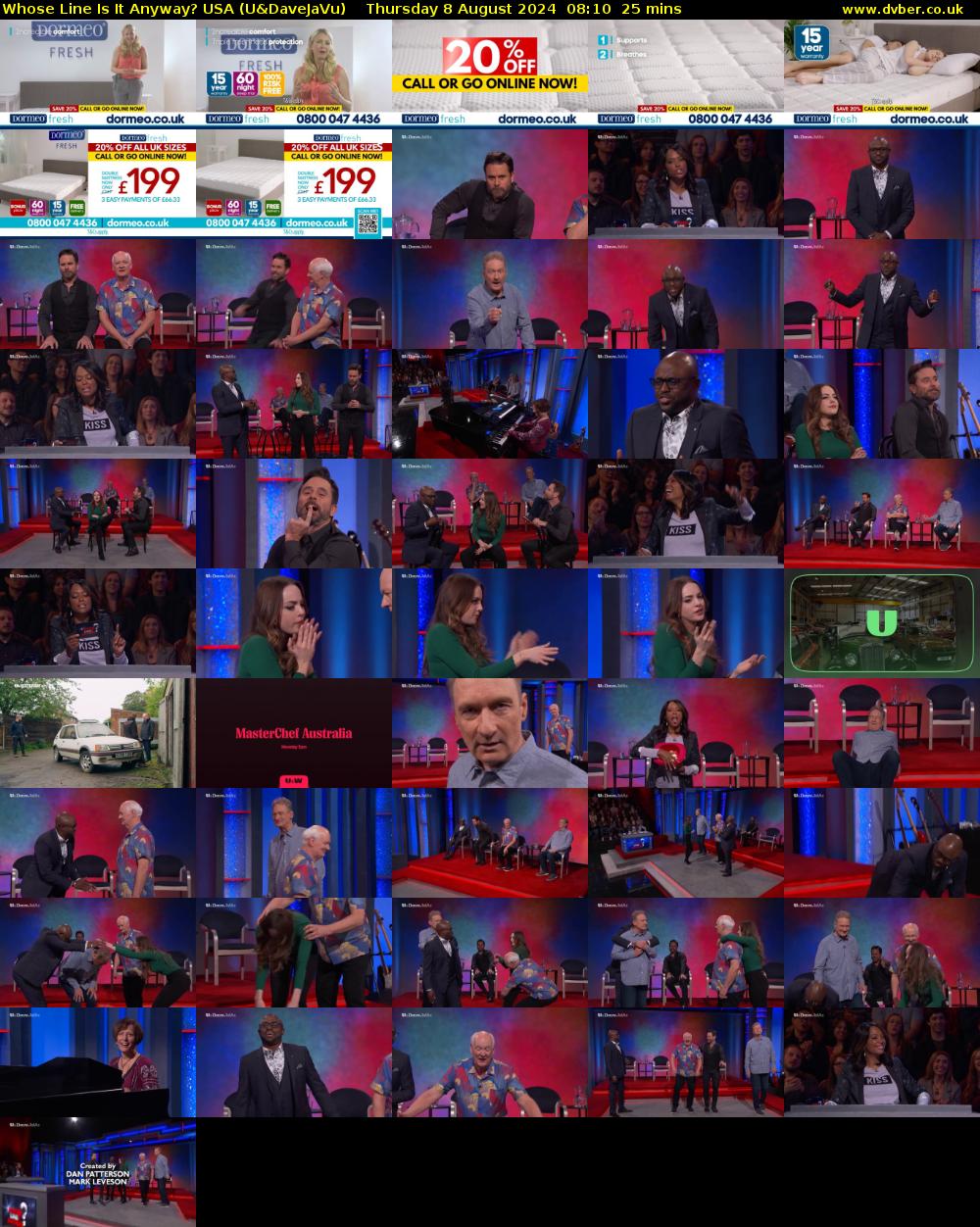 Whose Line Is It Anyway? USA (U&DaveJaVu) Thursday 8 August 2024 08:10 - 08:35