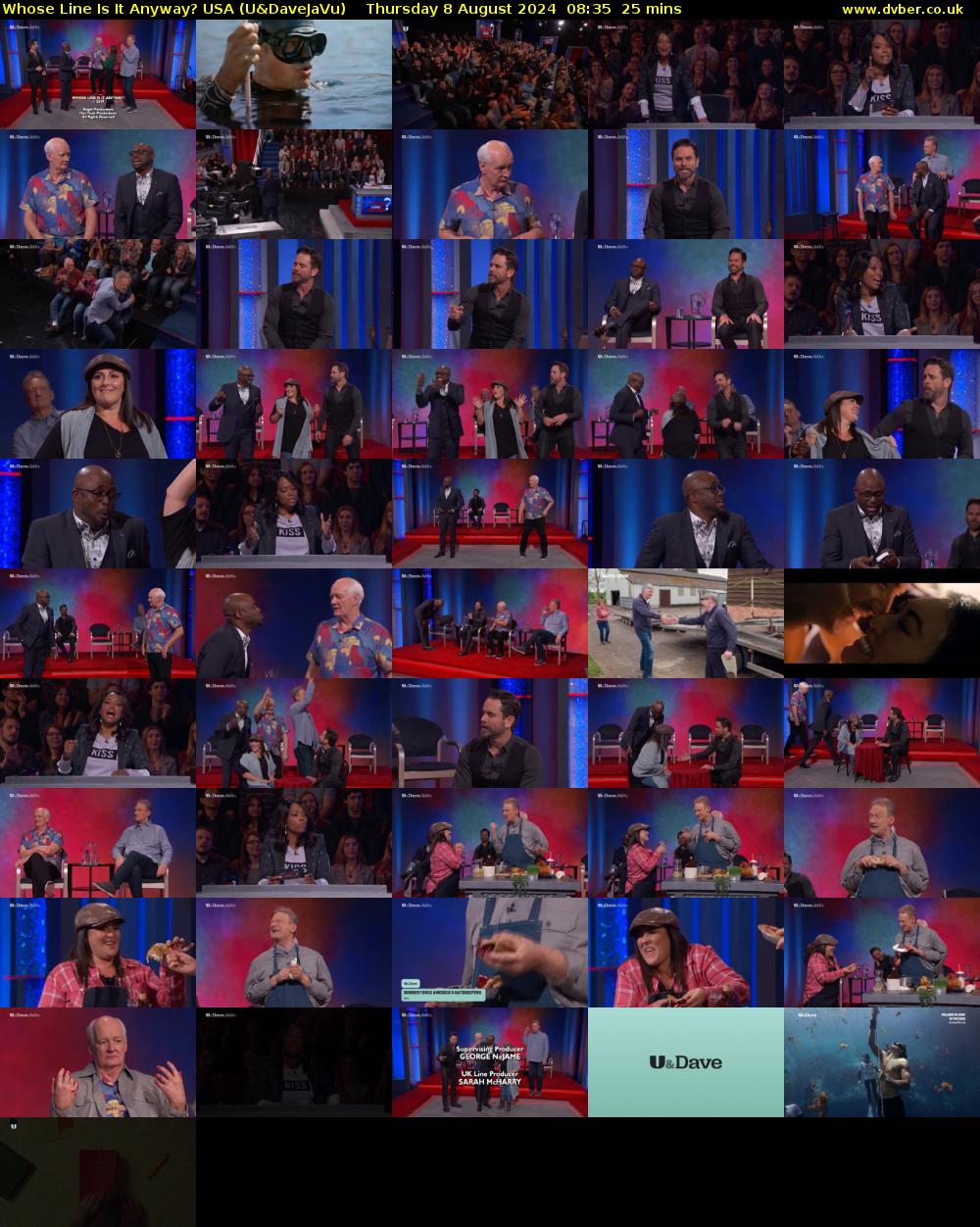 Whose Line Is It Anyway? USA (U&DaveJaVu) Thursday 8 August 2024 08:35 - 09:00