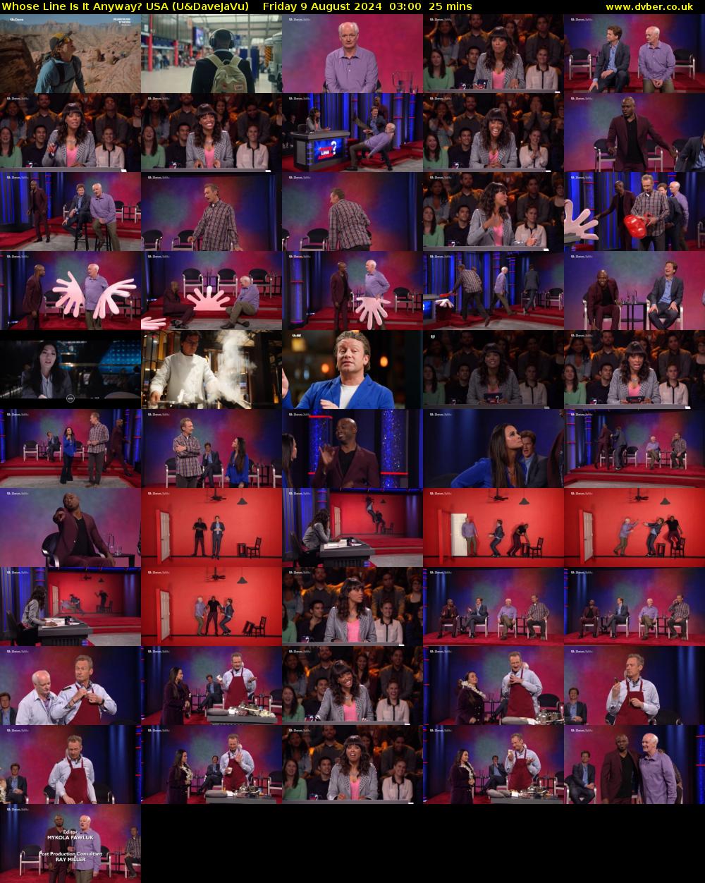 Whose Line Is It Anyway? USA (U&DaveJaVu) Friday 9 August 2024 03:00 - 03:25