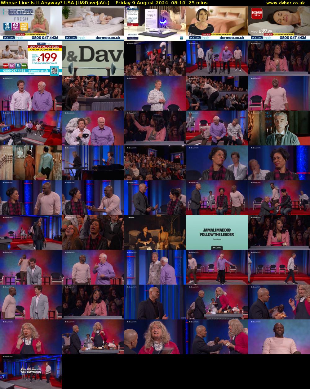 Whose Line Is It Anyway? USA (U&DaveJaVu) Friday 9 August 2024 08:10 - 08:35