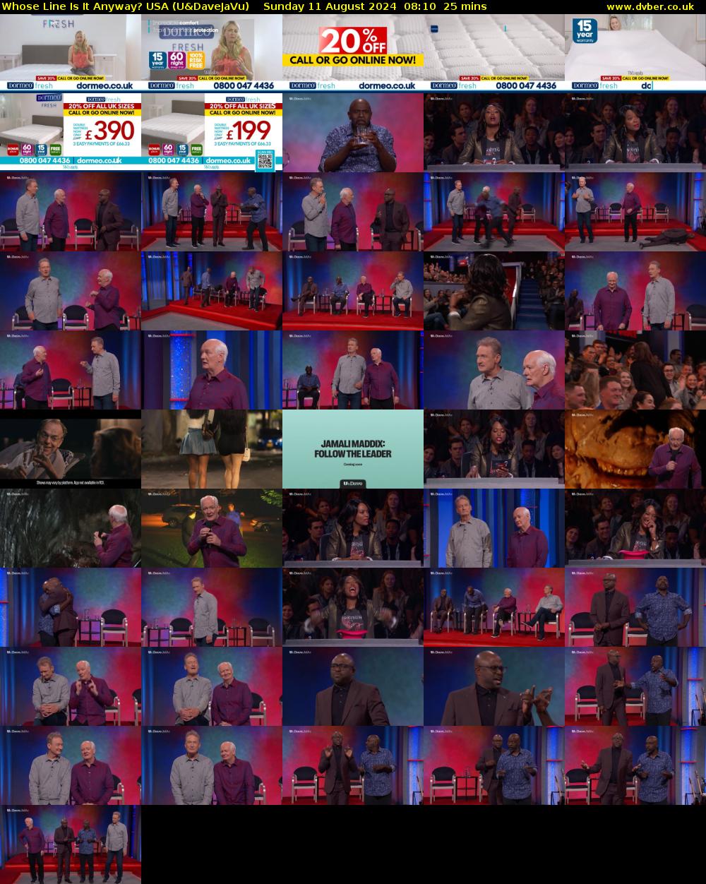 Whose Line Is It Anyway? USA (U&DaveJaVu) Sunday 11 August 2024 08:10 - 08:35