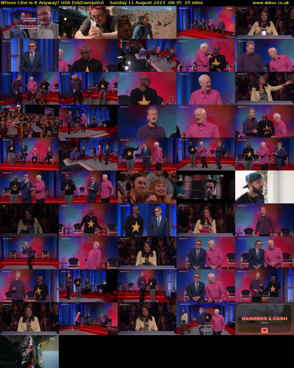 Whose Line Is It Anyway? USA (U&DaveJaVu) Sunday 11 August 2024 08:35 - 09:00