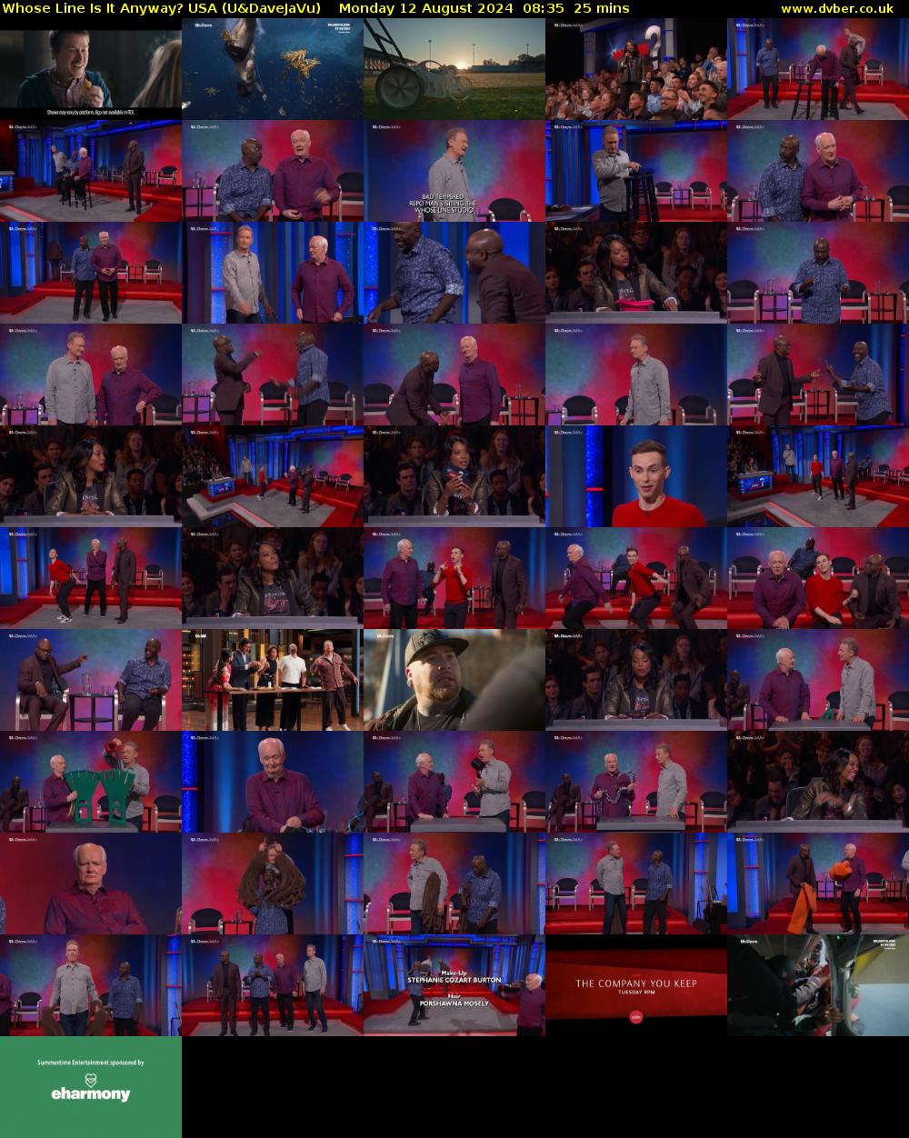 Whose Line Is It Anyway? USA (U&DaveJaVu) Monday 12 August 2024 08:35 - 09:00
