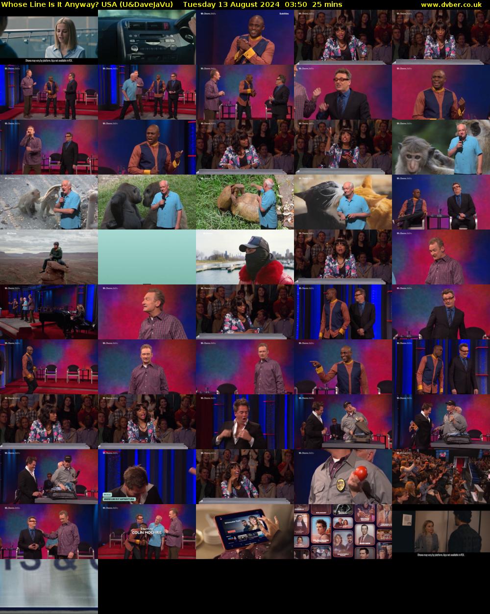 Whose Line Is It Anyway? USA (U&DaveJaVu) Tuesday 13 August 2024 03:50 - 04:15