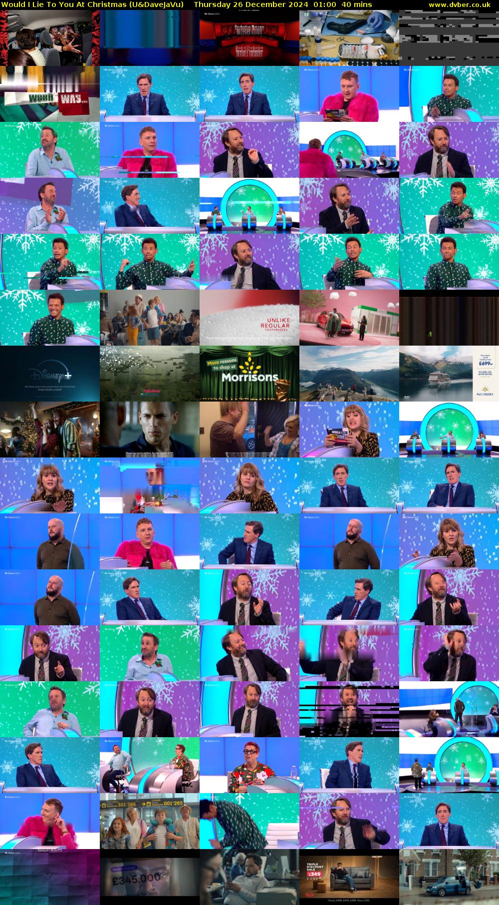 Would I Lie To You At Christmas (U&DaveJaVu) Thursday 26 December 2024 01:00 - 01:40