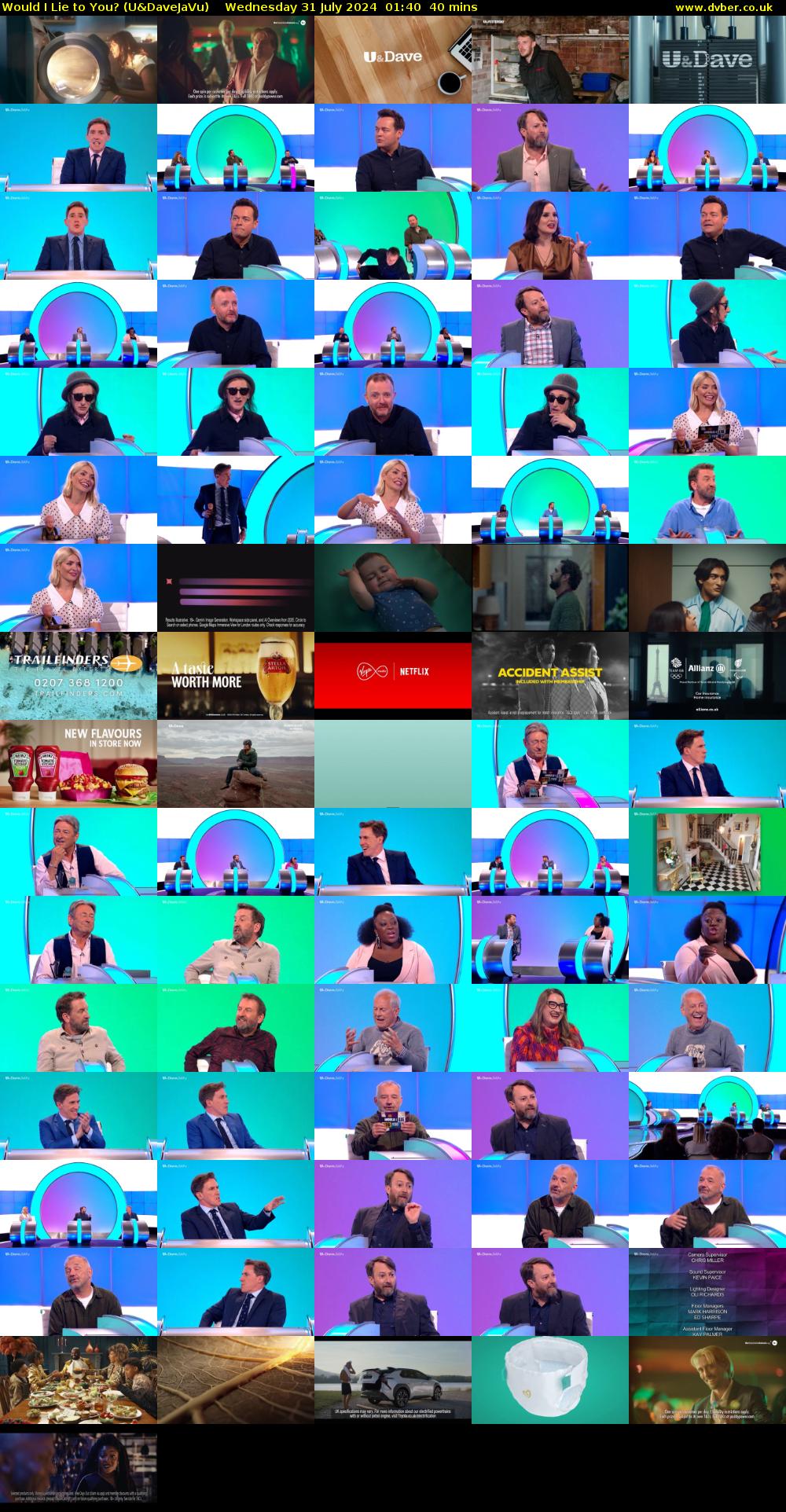 Would I Lie to You? (U&DaveJaVu) Wednesday 31 July 2024 01:40 - 02:20