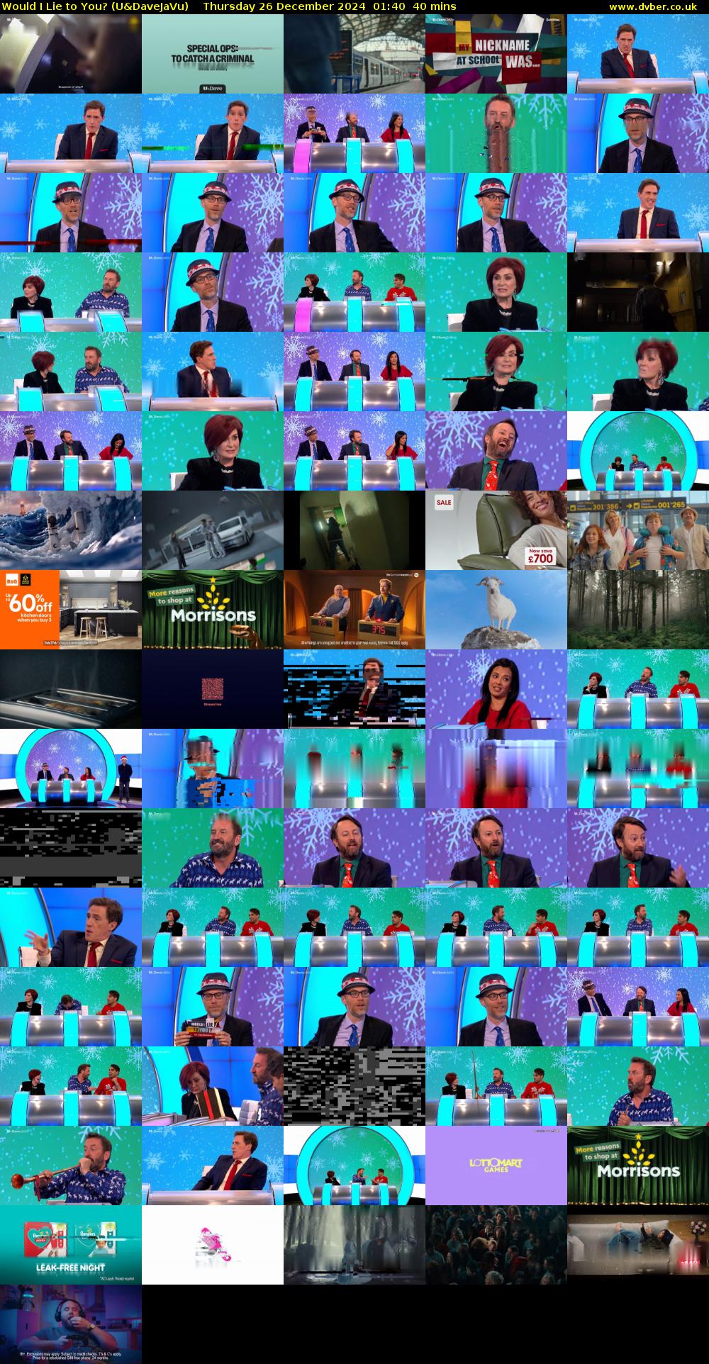 Would I Lie to You? (U&DaveJaVu) Thursday 26 December 2024 01:40 - 02:20