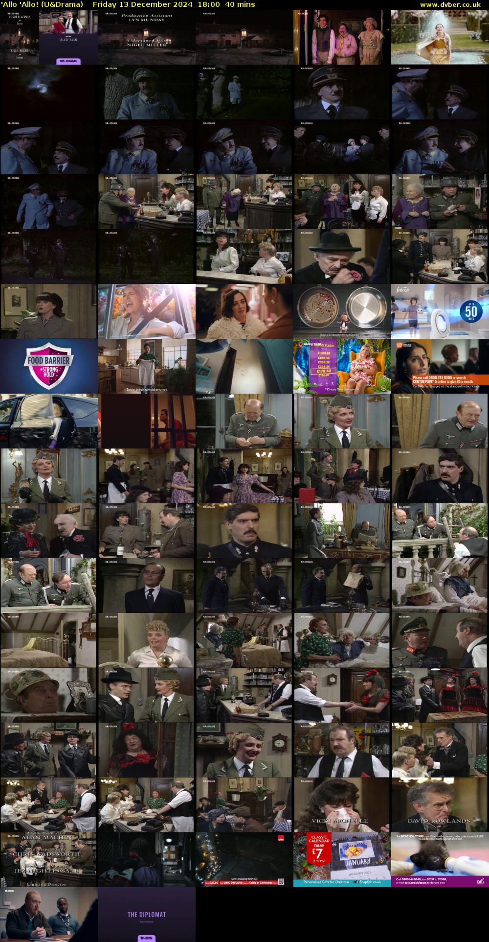 'Allo 'Allo! (U&Drama) Friday 13 December 2024 18:00 - 18:40