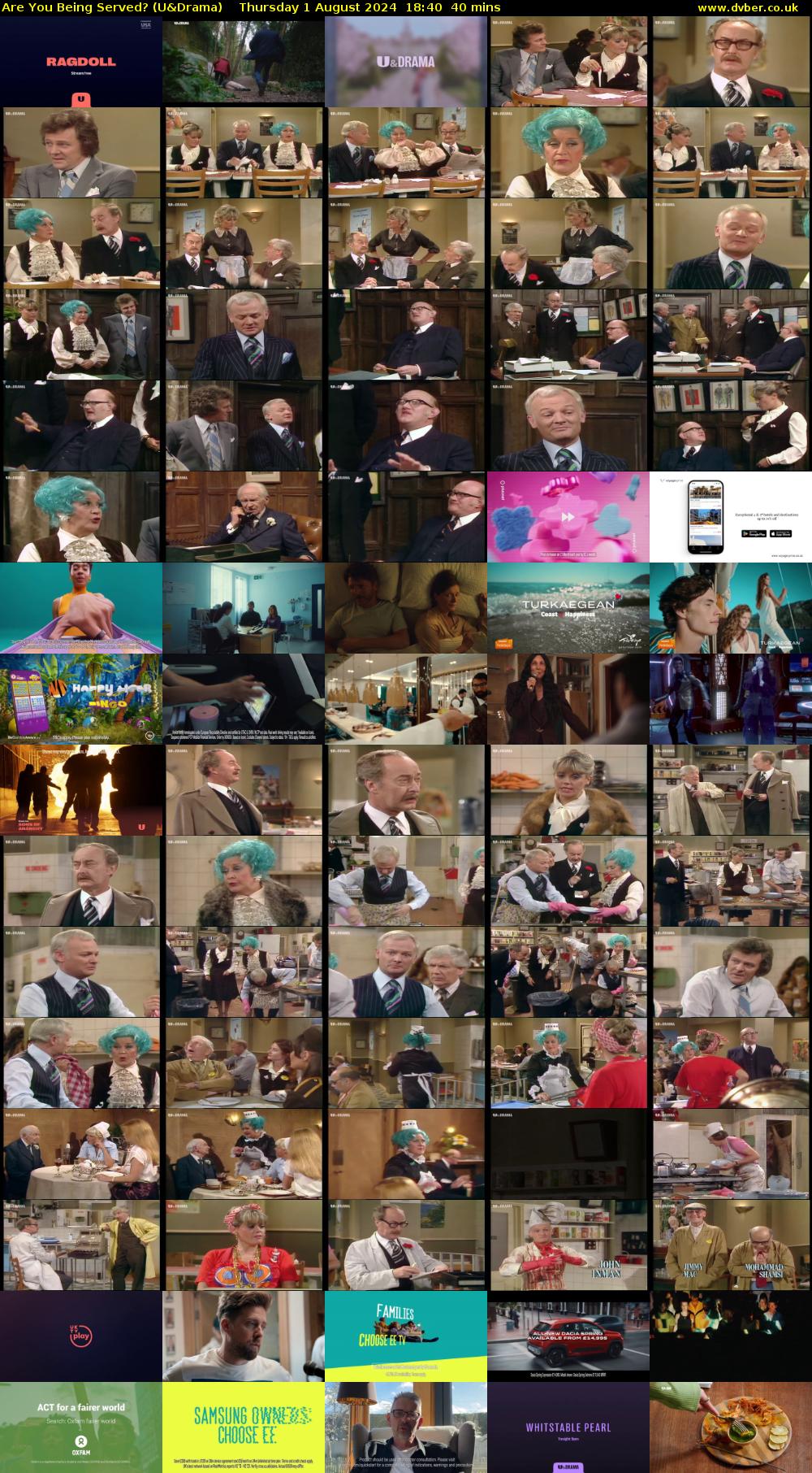 Are You Being Served? (U&Drama) Thursday 1 August 2024 18:40 - 19:20