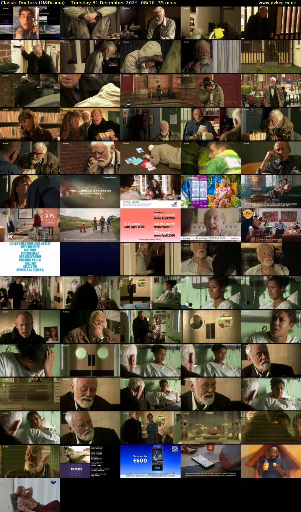 Classic Doctors (U&Drama) Tuesday 31 December 2024 08:10 - 08:45
