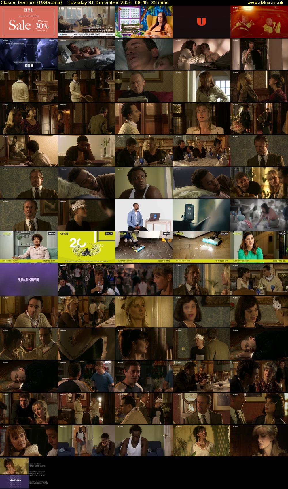 Classic Doctors (U&Drama) Tuesday 31 December 2024 08:45 - 09:20