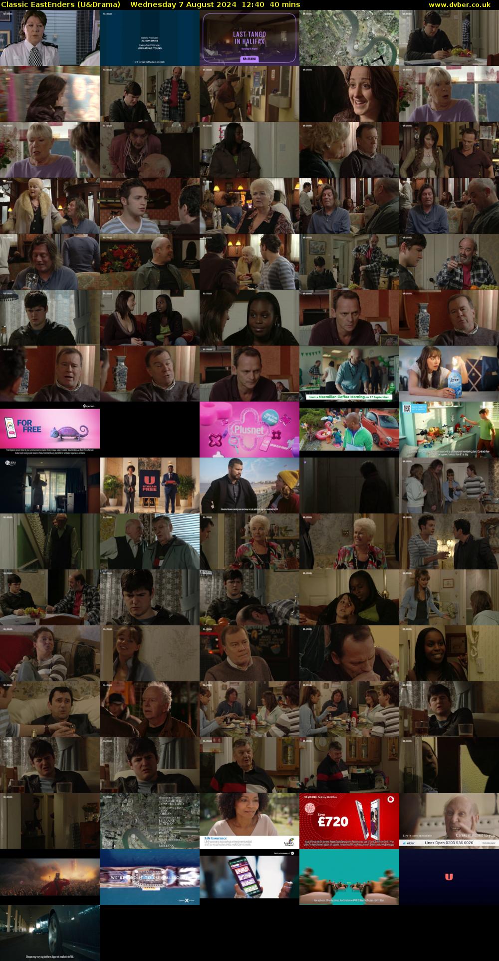 Classic EastEnders (U&Drama) Wednesday 7 August 2024 12:40 - 13:20