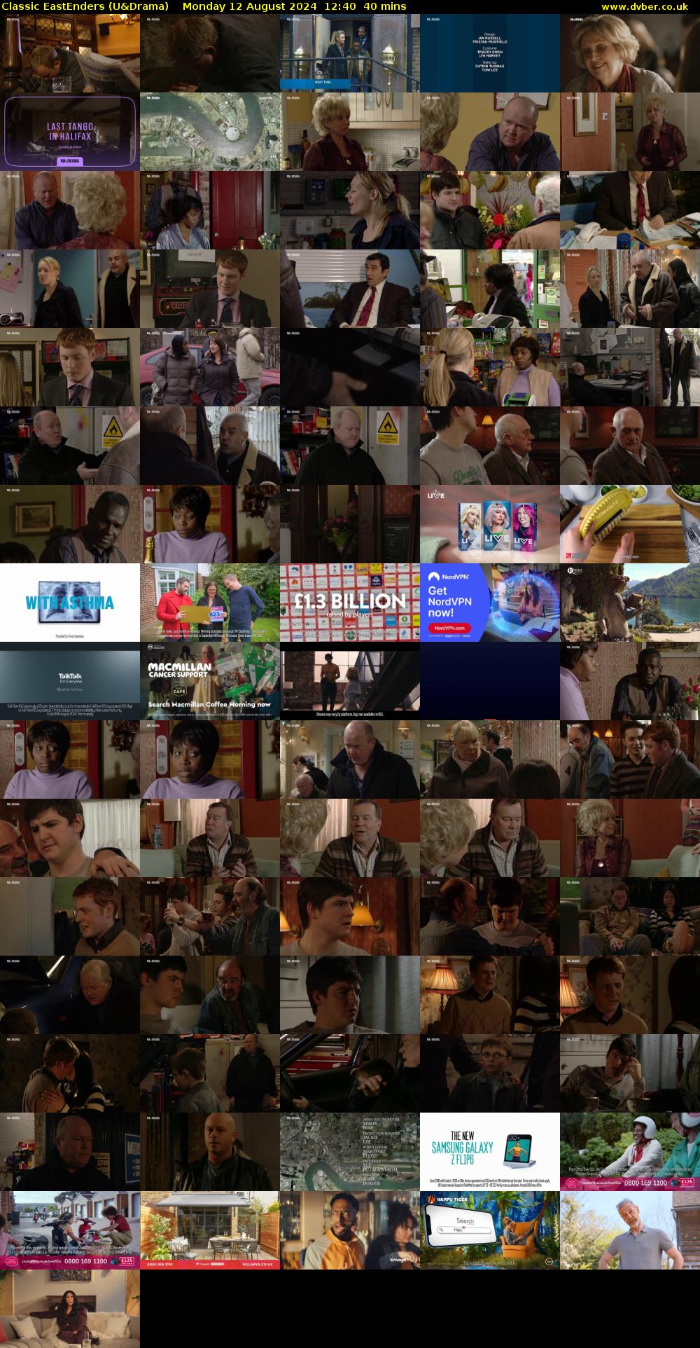Classic EastEnders (U&Drama) Monday 12 August 2024 12:40 - 13:20