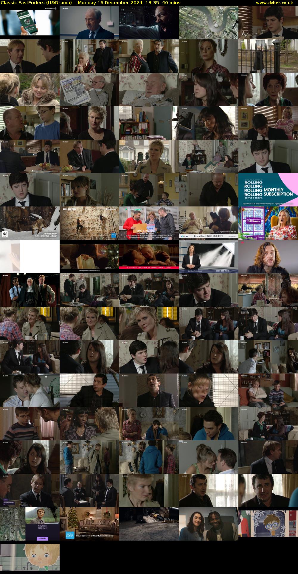 Classic EastEnders (U&Drama) Monday 16 December 2024 13:35 - 14:15
