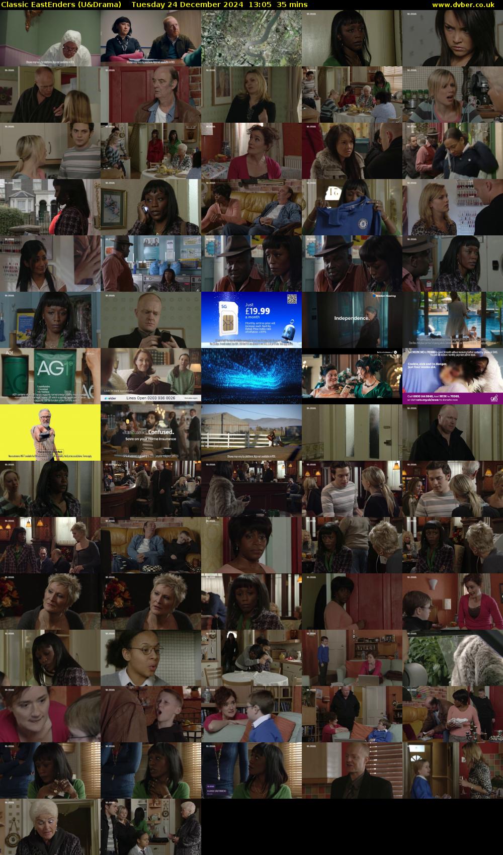 Classic EastEnders (U&Drama) Tuesday 24 December 2024 13:05 - 13:40