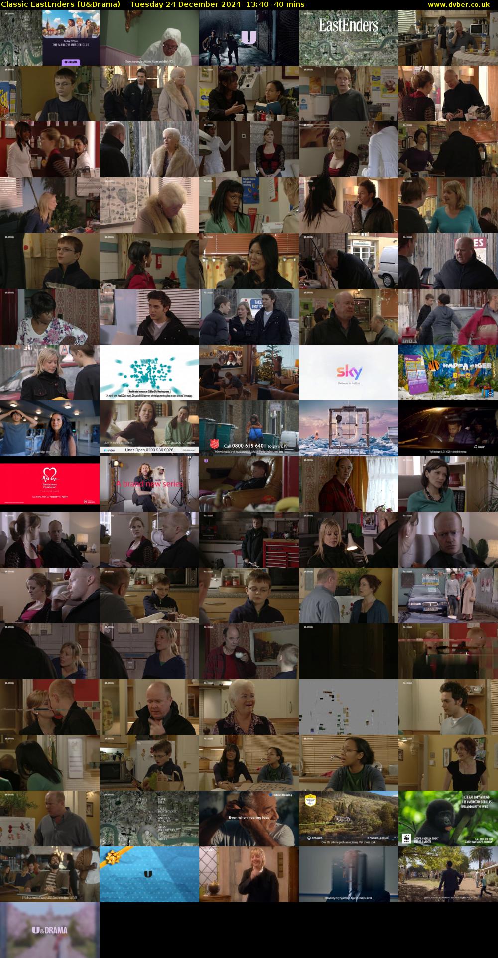 Classic EastEnders (U&Drama) Tuesday 24 December 2024 13:40 - 14:20