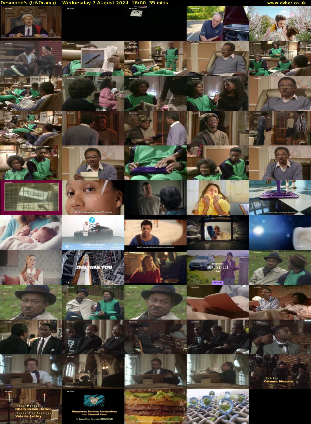 Desmond's (U&Drama) Wednesday 7 August 2024 18:00 - 18:35