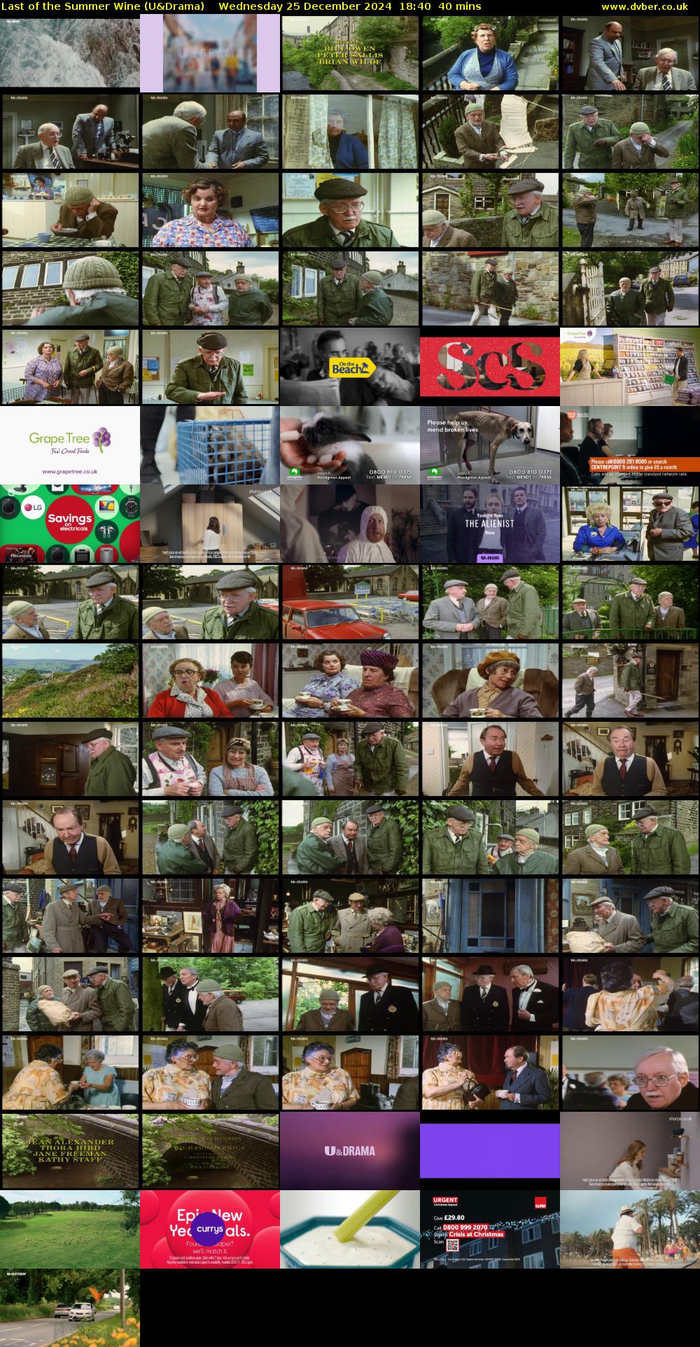 Last of the Summer Wine (U&Drama) Wednesday 25 December 2024 18:40 - 19:20