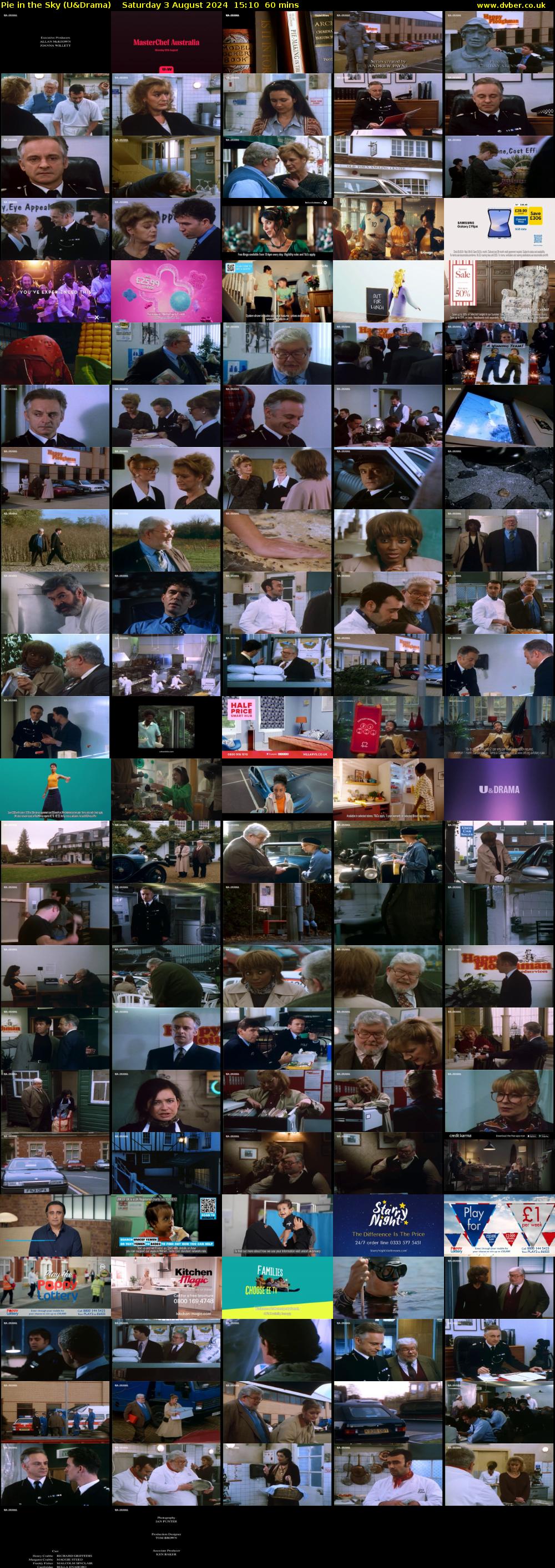 Pie in the Sky (U&Drama) Saturday 3 August 2024 15:10 - 16:10
