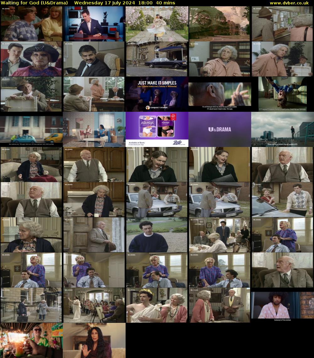 Waiting for God (U&Drama) Wednesday 17 July 2024 18:00 - 18:40