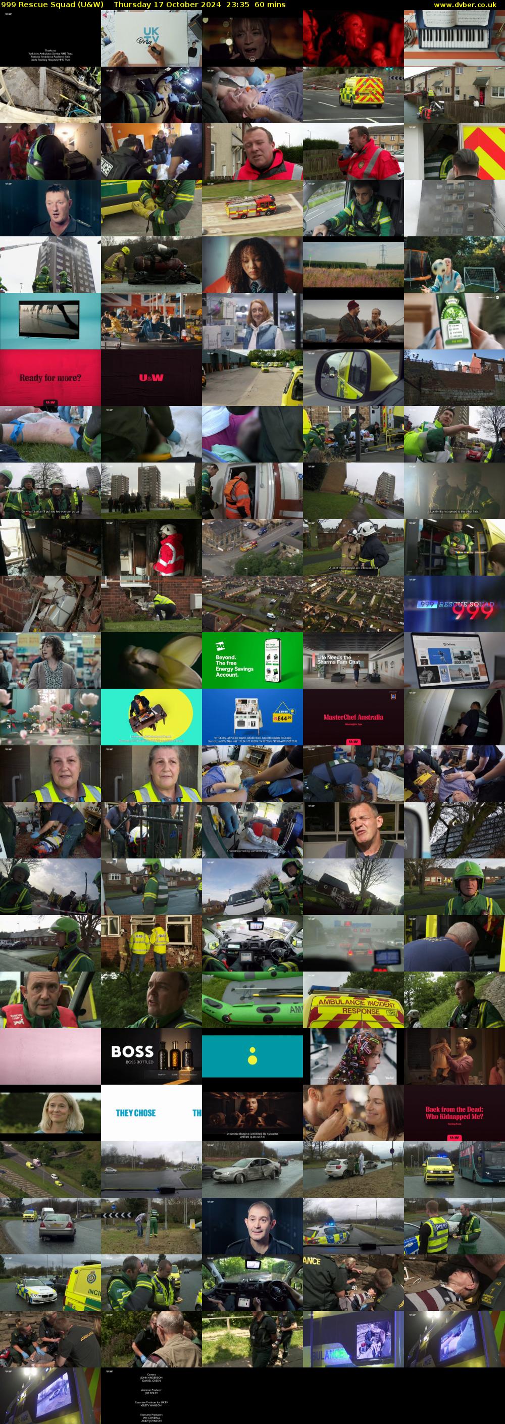 999 Rescue Squad (U&W) Thursday 17 October 2024 23:35 - 00:35
