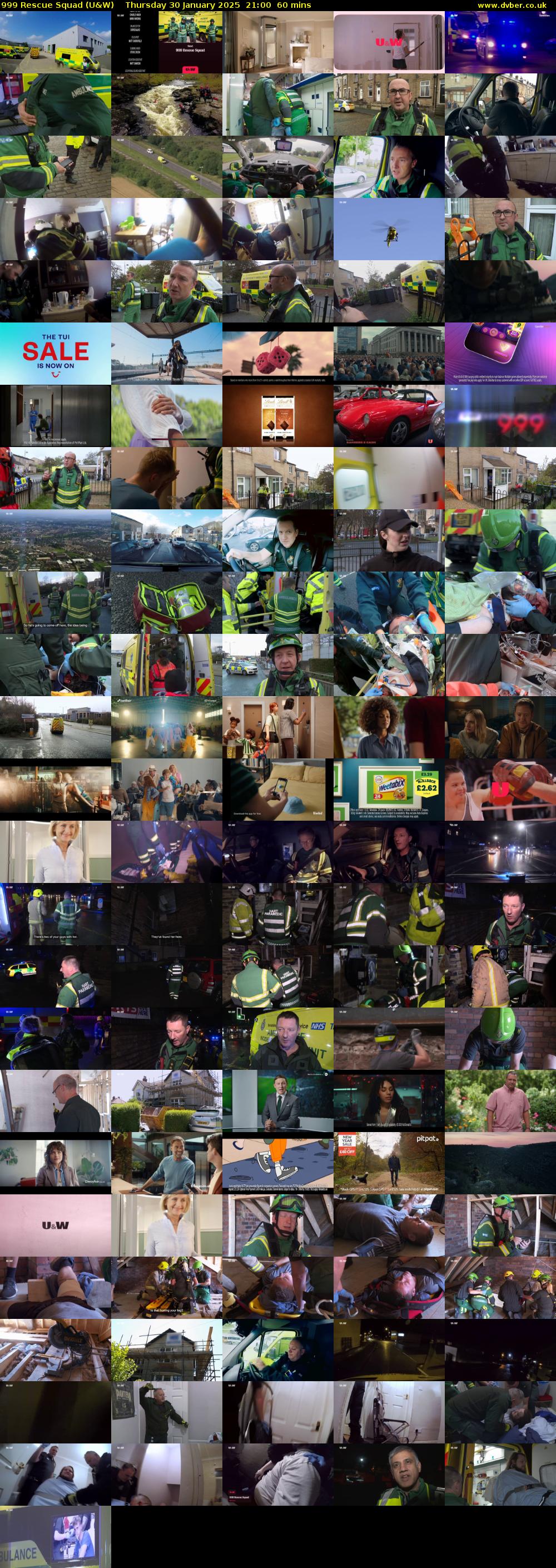 999 Rescue Squad (U&W) Thursday 30 January 2025 21:00 - 22:00