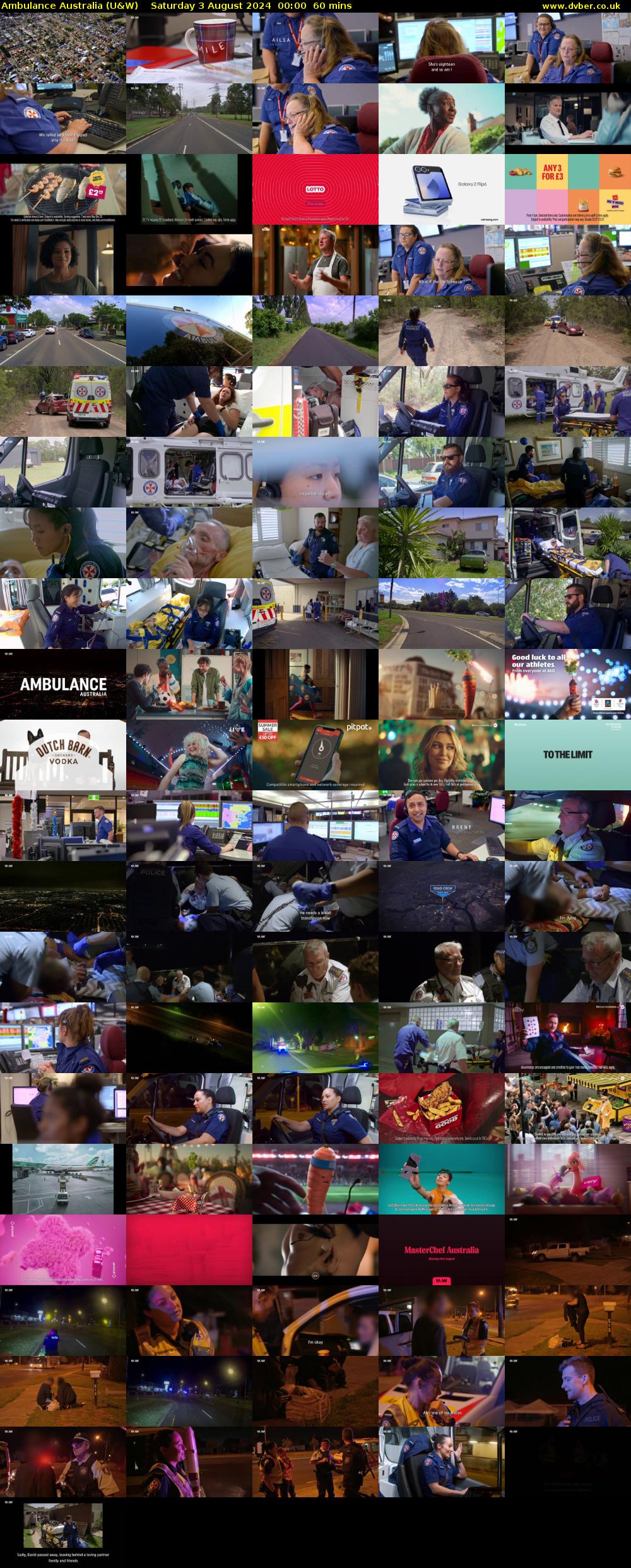 Ambulance Australia (U&W) Saturday 3 August 2024 00:00 - 01:00