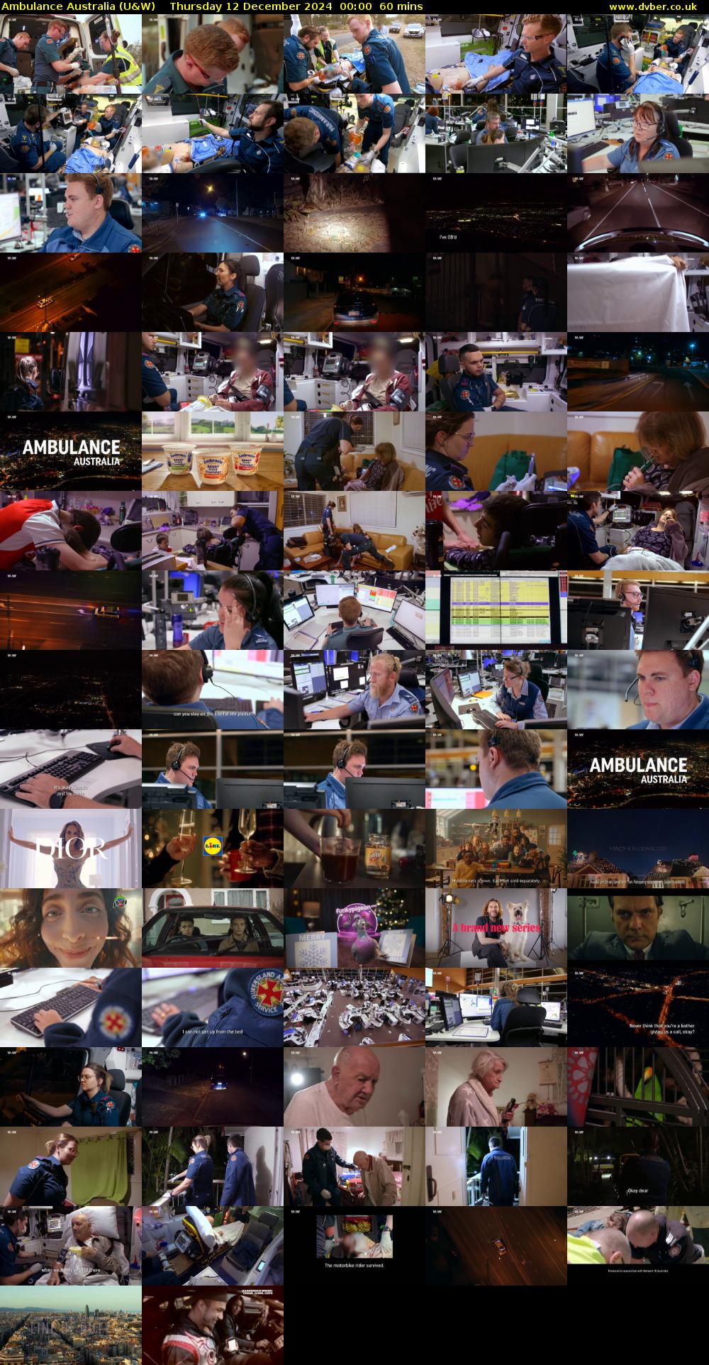 Ambulance Australia (U&W) Thursday 12 December 2024 00:00 - 01:00