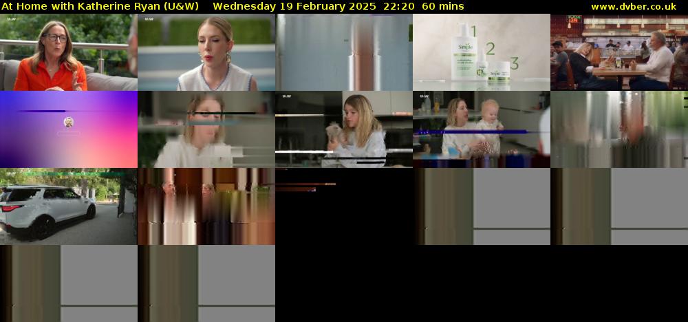 At Home with Katherine Ryan (U&W) Wednesday 19 February 2025 22:20 - 23:20