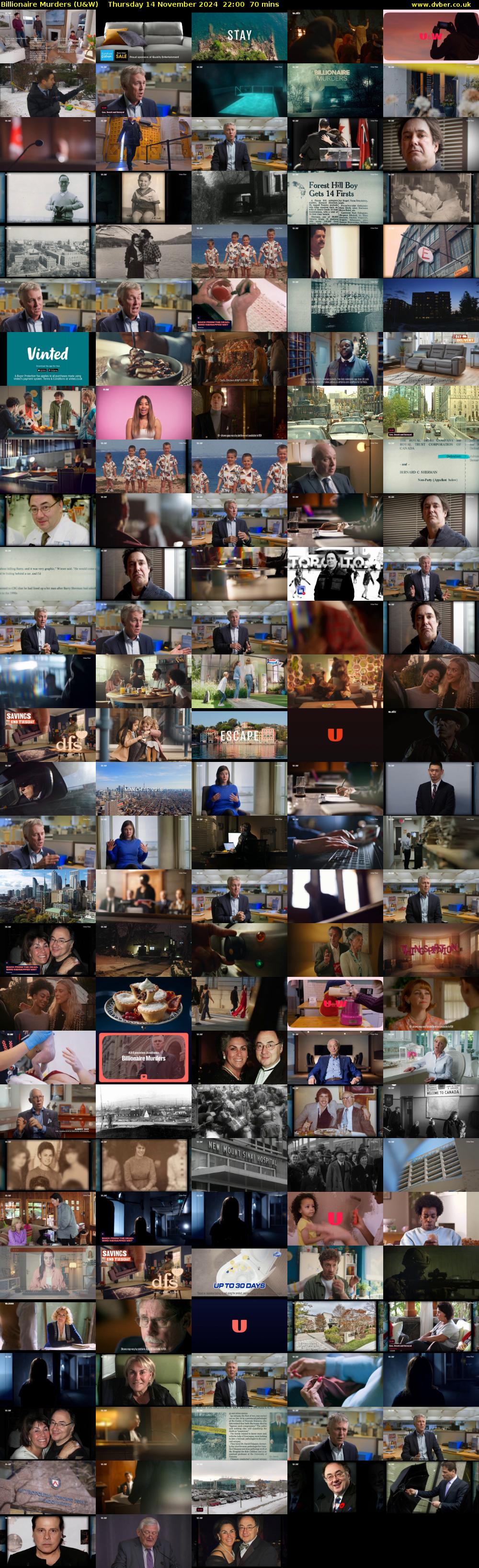 Billionaire Murders (U&W) Thursday 14 November 2024 22:00 - 23:10