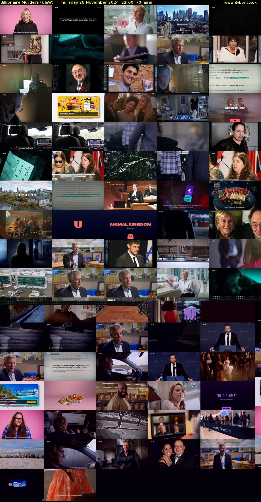 Billionaire Murders (U&W) Thursday 28 November 2024 22:00 - 23:10