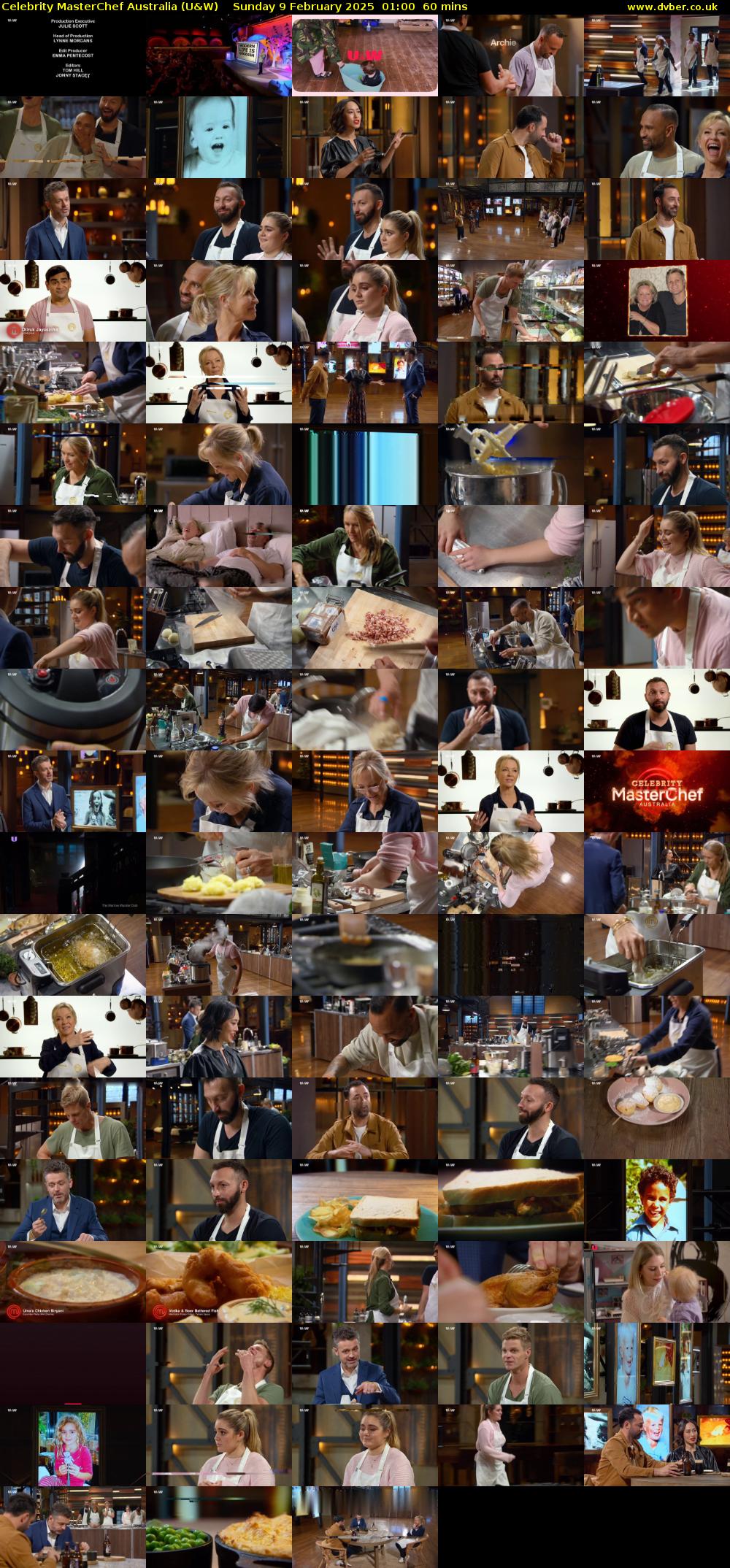 Celebrity MasterChef Australia (U&W) Sunday 9 February 2025 01:00 - 02:00