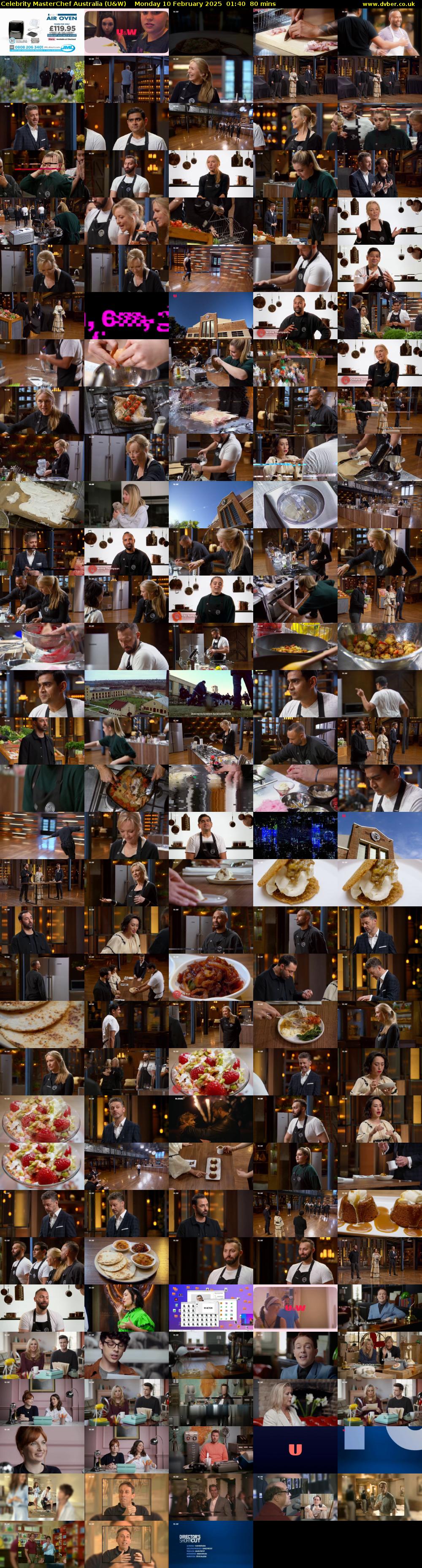 Celebrity MasterChef Australia (U&W) Monday 10 February 2025 01:40 - 03:00