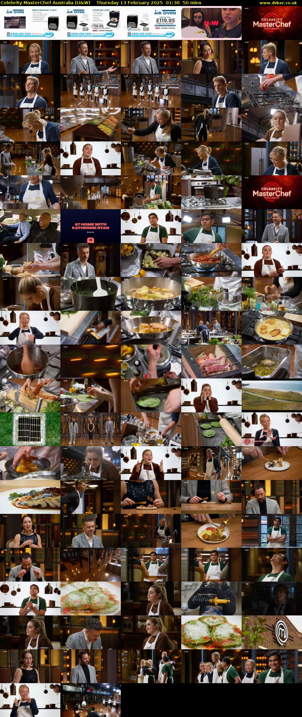 Celebrity MasterChef Australia (U&W) Thursday 13 February 2025 01:30 - 02:20