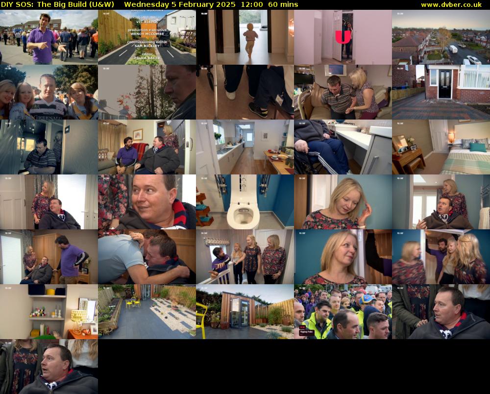 DIY SOS: The Big Build (U&W) Wednesday 5 February 2025 12:00 - 13:00