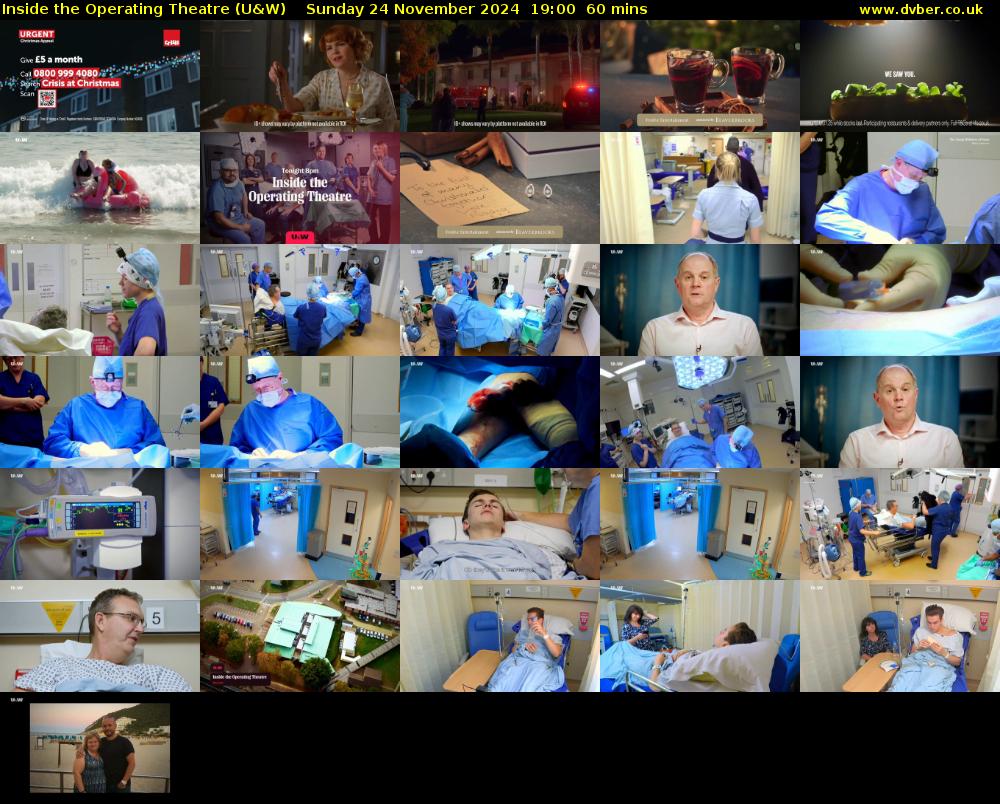 Inside the Operating Theatre (U&W) Sunday 24 November 2024 19:00 - 20:00