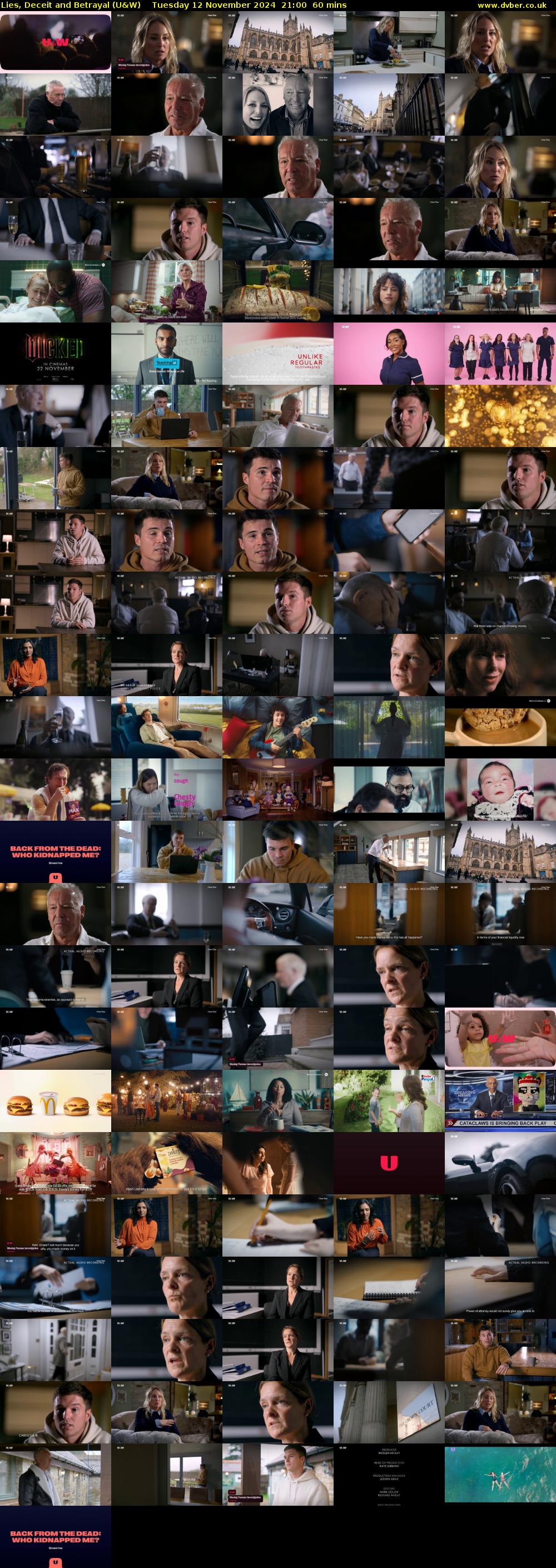 Lies, Deceit and Betrayal (U&W) Tuesday 12 November 2024 21:00 - 22:00