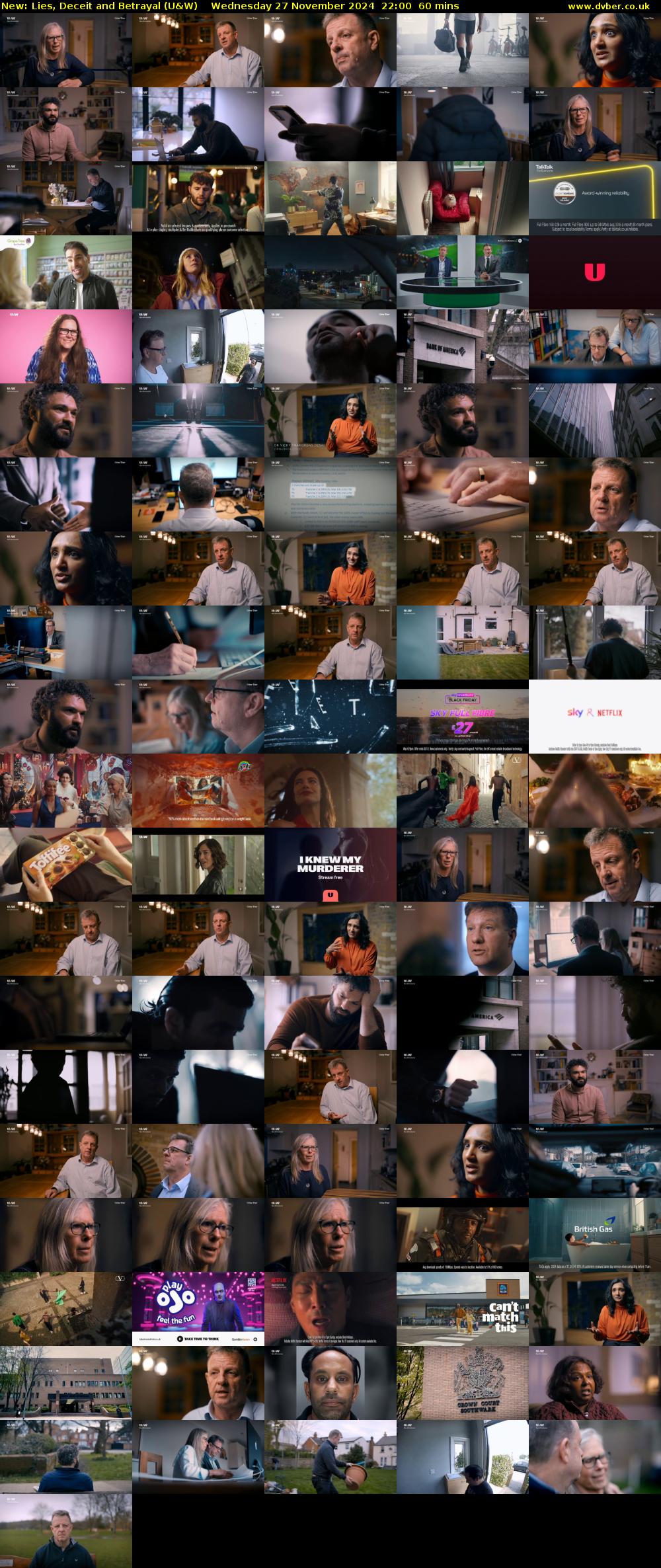 Lies, Deceit and Betrayal (U&W) Wednesday 27 November 2024 22:00 - 23:00