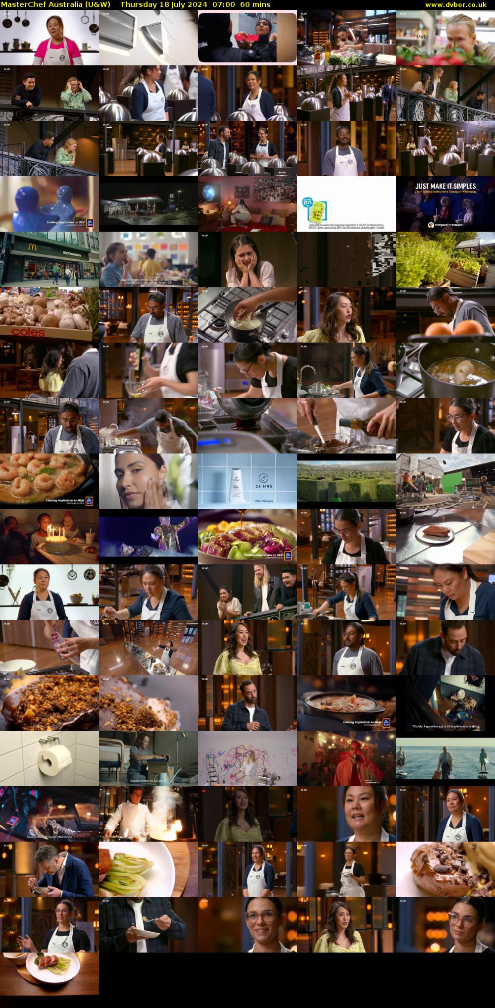 MasterChef Australia (U&W) Thursday 18 July 2024 07:00 - 08:00