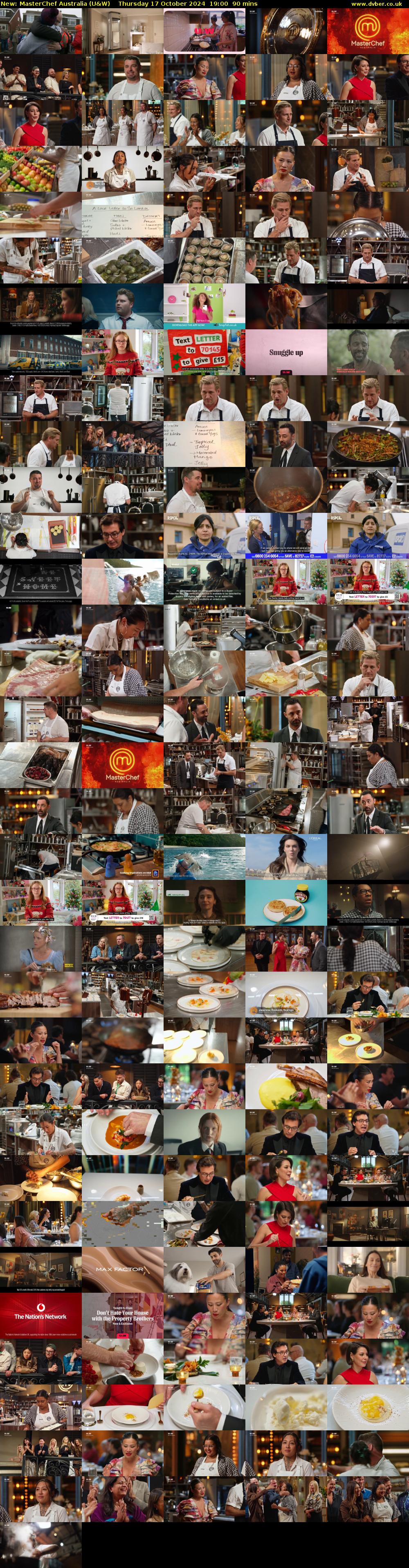 MasterChef Australia (U&W) Thursday 17 October 2024 19:00 - 20:30